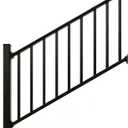 36 in x 5 Ft Modular Black Stainless Steel Stair Railing Kit