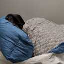 Big Dog Bed for Large Sized Dogs with Soft Plush Cushion, 35"x28"x13.7" Machine Washable High Backrest Bed, Round Pet Sofa with Non-Slip Bottom,Year-Round Comfort for Dogs Up to 66 lbs (Gray And Blue)