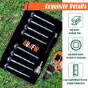 10Pcs 6.2" Hex Pegs Drillable Threaded Tent Pegs Or Tent Stakes, Screw in Tent Pegs Stakes for Garden Canopies Grassland Canopies Awnings Camping Travel (Hex Tool and Storage Bag)