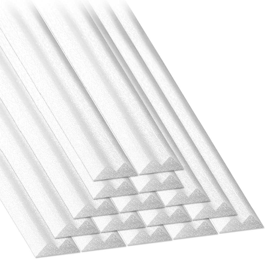 46.5" 16PCS Peel and Stick Pool Cove for 18' Round Above Ground Pool, Closed Cell Foam Peel and Stick Above Ground Pool Cove with Adhesive Backing, Protect Pool Liner, Prevents Excess Wear