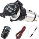 Universal 12V-24V Car Cigarette Lighter Socket with Waterproof Cover & Extension Cable