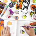 168 PCS Halloween Party Favors for Kids, 24 Pack Halloween Stationery Set for Halloween Party School Classroom Prizes Goodie BagsTrick or Treats Gifts
