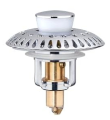 Bathroom Sink Stopper for 1.06"-1.65" Drain Holes, 2 in 1 Bath Sink Drain Strainer Stopper, Pop Up Drain Cover Plug with Hair Catcher, Stainless Steel (Chrome Silver-1p)