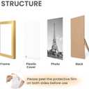 upsimples 10 Pack Picture Frames Collage Wall Decor for Mounting or Tabletop Display, Photo Gallery Frame Set for Family, Multi Sizes Including 8x10, 5x7, 4x6, Gold