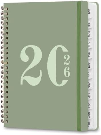 2 x 2026 Planner, Weekly and Monthly Calendar Agenda Book, Jan 2026 - Dec 2026, Hardcover Planning Academic Planner for Office School Supplies and Desk Accessories - A5 (6.3'' x 8.5'')