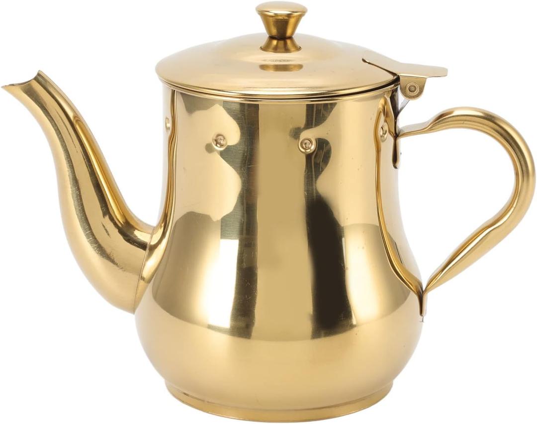 Tea Kettles Stainless Steel Teapot, 500ml Loose Leaf Tea Pot Tea Maker with Infuser Large Capacity Widely used for Storage Tea, Coffee, Oil in Home, Hotel, Restaurant
