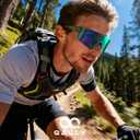 Polarized Sports Sunglasses for Men Women, UV400 Protection Mens Sunglasses Wrap Around Sun Glasses for Cycling Running