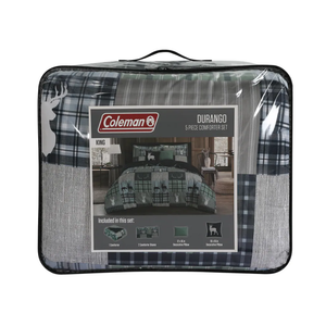 Coleman Patchwork Durango Deer & Plaid Comforter Set - Green - King