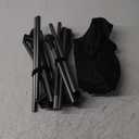 MOON LENCE Portable Camping Chair Plus, Larger & Roomier, Compact and Lightweight Still, Folding Chair for Backpacking & Hiking, 330Lbs Capacity (Black)