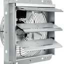 VEVOR 10'' Shutter Exhaust Fan, High-speed 820 CFM, Aluminum Wall Mount Attic Fan with AC-motor, Ventilation and Cooling for Greenhouses, Garages, Sheds, Shops, FCC