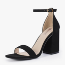 IDIFU IN4 High Chunky Block Heels Square Open Toe Ankle Strap Heeled Sandals Wedding Bridal Prom Dance Summer Dressy Comfortable Sexy Trendy Bride Bridesmaid Dress Shoes Cute Thick Women Heels 9.5
