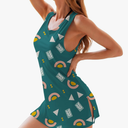 YYA Sexy Tank Nightgowns for Women Sleeveless Sleep Shirts Chemise Night Lingerie Dress Small
