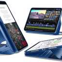ESR for iPad Pro 11 Inch Case (M5/M4) 2025/2024, Rotating Case with Removable Magnetic Cover, Adjustable Portrait/Landscape Stand, 9 Standing Angles, Shift Series, Blue