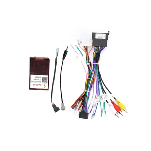 16pin Car Stereo Radio Power Retrofit Wiring Harness Cable Adapter fits for Hyundai IX35 Tucson 2 Azera Kia Sportage Sorento w/ 24p OEM Backup Camera & Factory Amplifier