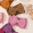 jollybows 12 PCS Baby Nylon Headbands Handmade Wide Baby Girl Bows Headbands Elastics HairBands Hair Accessories for Newborn Infants Toddlers Kids
