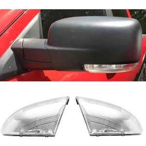 Front Mirror Turn Signal Puddle Light for Dodge Ram 1500 2009-2018, for Ram 2500 3500 2010-2018, Side Marker LED Light Lamp Assembly for Ram Replace 68064949AA/48AA (Left + Right Side)