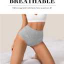 High Waisted Underwear for Womens Cotton Tagless Soft Ladies Panties Full Coverage Slight Tummy Control Briefs 5 Pack, Size Medium