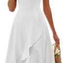 DRESSTELLS Women's Cocktail Dresses, Formal Wedding Guest Graduation Party High Low Dress (XX-Large, White)