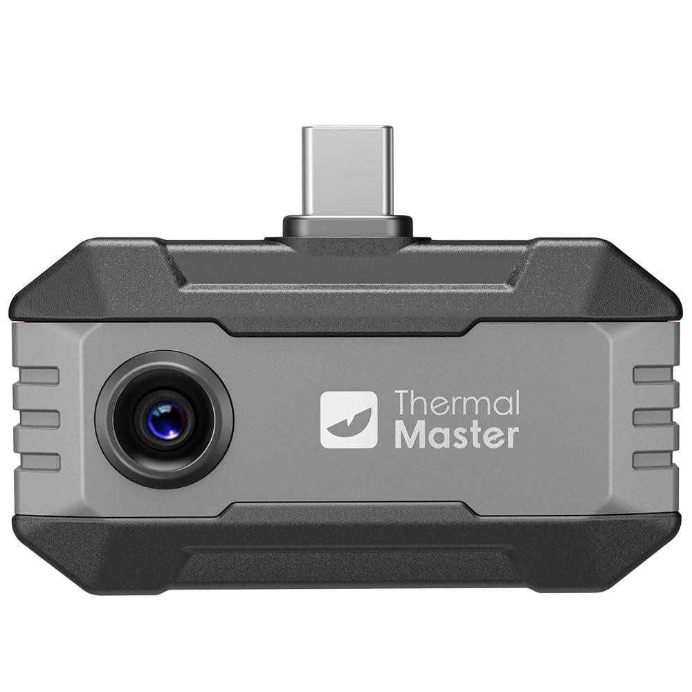Thermal Master P1 - Thermal Camera for USB-C iPhone & Android, 320x240 Super Resolution Infrared Imager w/3.6 Accuracy, -4-1112 High Temp, Spot Tracker, 15x Zoom, 160x120 Ir Resolution, Grey