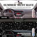 Windshield Sun Shade Foldable Car Front Window Covers for Car Accessories Sun Heat UV Rays Visor Protector Protection for Universal Cars SUV Truck(Night)