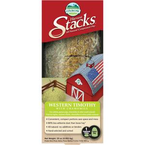 Oxbow Harvest Stacks, Western Timothy Hay with Chamomile, Guinea Pig Hay, Small Pet Bunny Supplies, Western Timothy for Rabbits, Guinea Pigs, Chinchillas, Hamsters & Gerbils, 35 oz. (35 Ounce (Pack of 1))