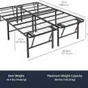 Amazon Basics Bed Frame with Storage, Foldable Metal Platform, Sturdy Steel, No Box Spring Needed, 18 inches High, Tool-Free Setup, Full Size, Black