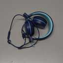 Kids Headphones with LED Lights for School, Upgrade USB Type C Kid Headphone with Microphone, Volume Limiter 85/94dB, Wired On Ear Headphones for Boys/Girls/Tablet/Travel -Blue