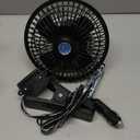 12v Car Fan that Blow Cold Air,360 Adjustment Small 12 Volt DC Clamp Fans,90 Oscillating Clip Fan for RV,Vehicles and Forklift (6inch)