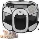 Portable Pet Playpen for Dogs & Cats Foldable Indoor/Outdoor Exercise Pen, Waterproof Puppy Tent, Lightweight Pop-Up Dog Crate with Self-Locking Zipper Door, Collapsible Travel Enclosure