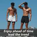 JWJ Men's Running Athletic Workout Sports Mens 2 in 1 Shorts Breathable Gym Short for Men with Pocket (White, XXL)