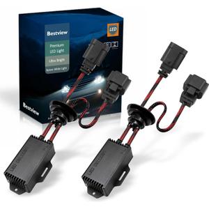 H4 9003 LED Canbus Decoder: 2PCS H4 9003 Anti Flicker Harness/Load Resistor with Waterproof Rubber Ring for Led Headlight Bulb, Canbus Decoders Error Free, LED Warning Canceller Resistor Adapter