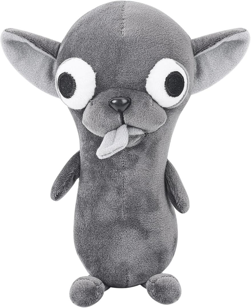RichRabbit Funny Chihuahua Dog Plush ToyCute Soft Stuffed Animal with Big White Eyes & Tongue Out, Premium Fluffy Material, Ideal Gift for Kids & Adorable Bedroom Decor(10-in)