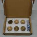 Goo-Ki 1.1''(28 mm) Dia Luxurious & Sturdy Zinc Alloy Cabinet Knobs, Antique Brass Drawer Pulls for Kitchen, Drawer, Cupboard & Wardrobe, 6 Pack