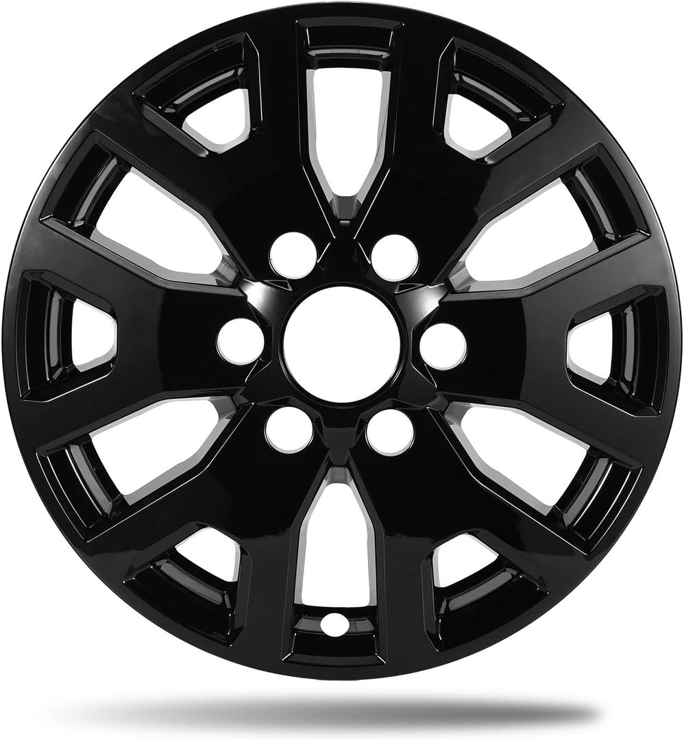 17 Inch Gloss Black Wheel Skins for 2024 2025 2026 Toyota Tacoma SR5, Fits OEM Alloy Wheel #42611-AK011, Snap-On ABS Wheel Covers 4-Pack