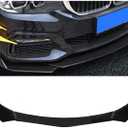 Universal Car Front Bumper Lip, Adjustable Air Dam Body Kit Chin Spoiler Splitter Diffuser 5PCS/Set, Glossy Black