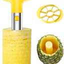 Pack of 2  SameTech Easy Kitchen Tool Stainless Steel Fruit Pineapple Peeler Corer Slicer Cutter, Yellow