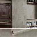 VEELIKE Taupe Concrete Wallpaper 15.7''x354'' Textured Peel and Stick Wallpaper Decorative Concrete Contact Paper Waterproof Self Adhesive Cement Wall Paper Roll for Kitchen Bedroom Walls Cabinets