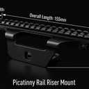 Gotical See-Thru Scope Mount for M1A/M14, 061 T6 Aluminum, Black Anodized, Steel Hardware Included, Iron Sights, Side Plate Features Locking Point