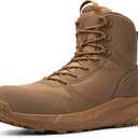 NORTIV 8 Men's Composite Toe Work Boots  8'' Lightweight ASTM F2412-24 & ASTM F2913-24 Safety Boots with Side Zipper for Construction & Warehouse, Metrostrike-Nano (Coyote)