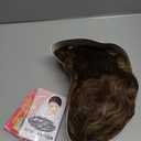 Fencca Brown Highlights Long Curly Wigs for Women Heat Resistant Synthetic Hair Brown Mixed Blonde Wave Curly Wig