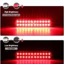 7.5 inch Aluminum Housing Red Stop Brake Turn Signal LED Trailer Lights 24LEDs Waterproof Surface Mount Side Marker Lights for Truck Tractor Motorcycle Jeep RV, 2Pcs