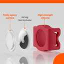 Waterproof AirTag Dog Collar Holder for Apple AirTag QR Code (Medium, Red-M1)
