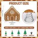 Soaoo Christmas Gingerbread Tree Topper Plush Stuffed Gingerbread Tree Topper 7.7 Inch Cute Plush Stuffed House Hanging Ornaments for Christmas Party Holiday Festive Home Decor Gifts