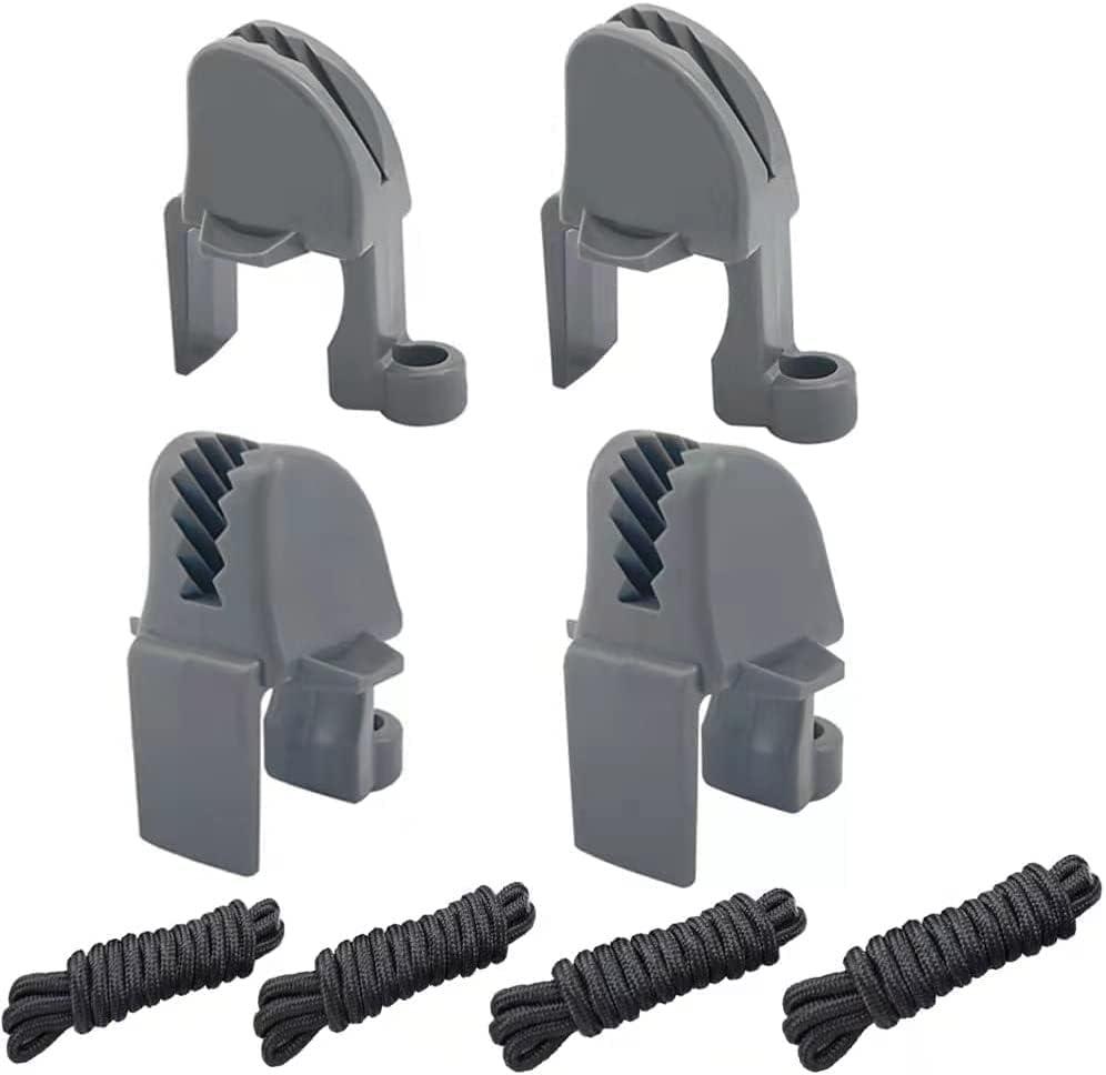 4 Pack Boat Fender Clips Boat Bumper Clips Adjustable Boat Rail Fender Clips Adjusters Hangers for Pontoon Bumpers