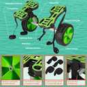 Kayak Cart - 220lb Capacity Canoe Dolly with Airless Tires, Aluminum Frame, and Straps for Small Watercraft - Kayak Accessories by RAD Sportz (Green)