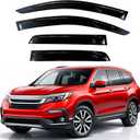 KPY Rain Guards Fit for 2016-2022 Honda Pilot, Out-Channel Window Visors Vent Wind Deflectors 4PC, Car Accessories for 16-22 Pilot (Excludes Touring Models)