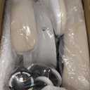 NEO CHAIR Office Desk Chair Computer High Back Mesh Gaming Seat with Ergonomic Adjustable Comfy Flip-up Armrests Lumbar Support Height for Home (Headrest Beige)