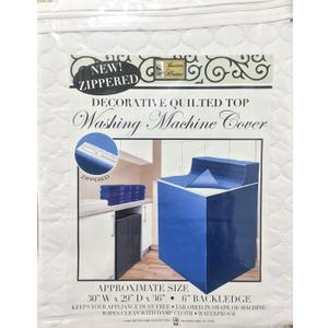 Better Home Zippered Vinyl Washing Machine or Dryer Cover Waterproof Dust Free Appliance Protection (White)