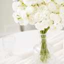 Waipfaru Ranunculus Artificial Flowers, 18Pcs 14In Fake Peonies Artificial Flowers, White Faux Flower for Vase Silk Flower Real Touch Faux Peony Bulk for DIY Wedding Bouquet Home Bridal Shower Decor