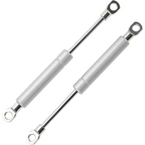Motoforti 7inch/180mm 10Ib/45N/4.5kg Gas Struts Gas Spring for Kitchen Cabinet Door Cover Storage Box Toolbox Cover Lid Silver Tone 2Pcs
